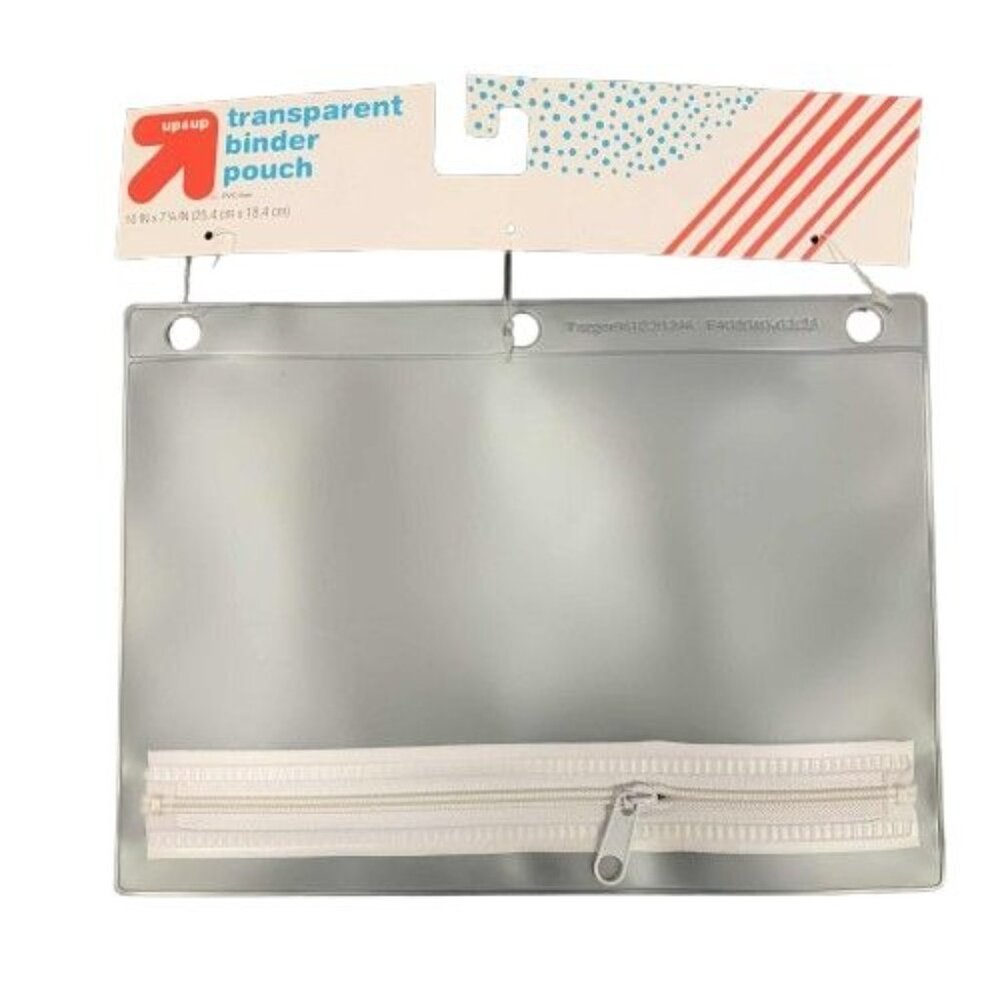 Up and Up Transparent Binder Pouch Clear